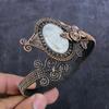 Moonstone Handmade Copper Wire Wrap Cuff Bangle Adjustable J1l82