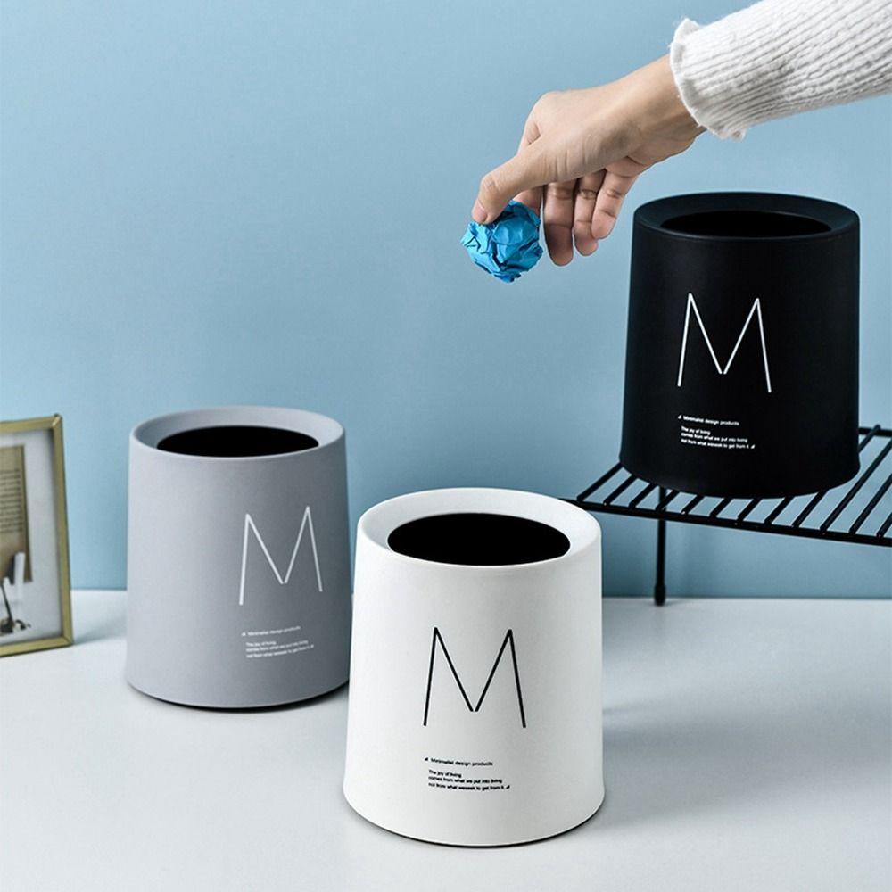Organizer For Hoom Office Multi-use Nordic Style Waste Bin Trash Can Garbage Basket Desktop Dustbin