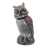 Owl Decoy Plastic Striped Small Shakeable Waterproof Vivid Shape Fake Owl Scarecrows for Courtyards