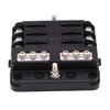 6 Way Fuse Box Block Holder LED Indicator + Sticker For Car Bus Boat Marine
