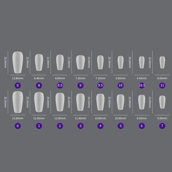 420Pcs/Box Fake Clear Easy Long To Paste Nails Lasting Removable Matte Nail Extension Acrylic Extra