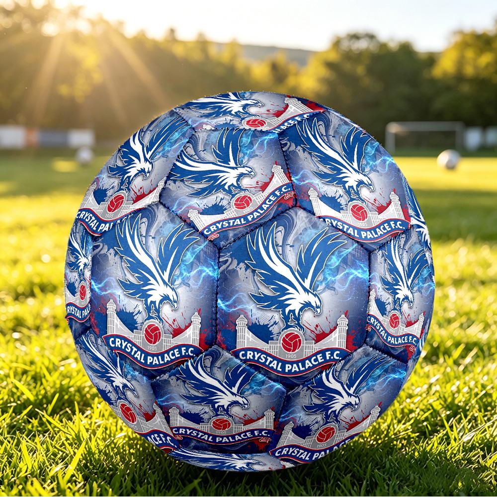 Футбольный мяч Crystal Palace, размер 5, с принтом, противоскользящий, для взрослых, футбольный сувенир для фанатов футбола