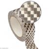 Masking Tape 1.5 Cm X 10 M - Checkerboard - Silver