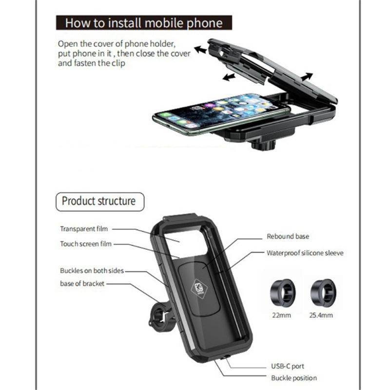 Мотоциклетный Беспроводной Держатель Зарядки для Телефона Qc3.0 Водонепроницаемый
