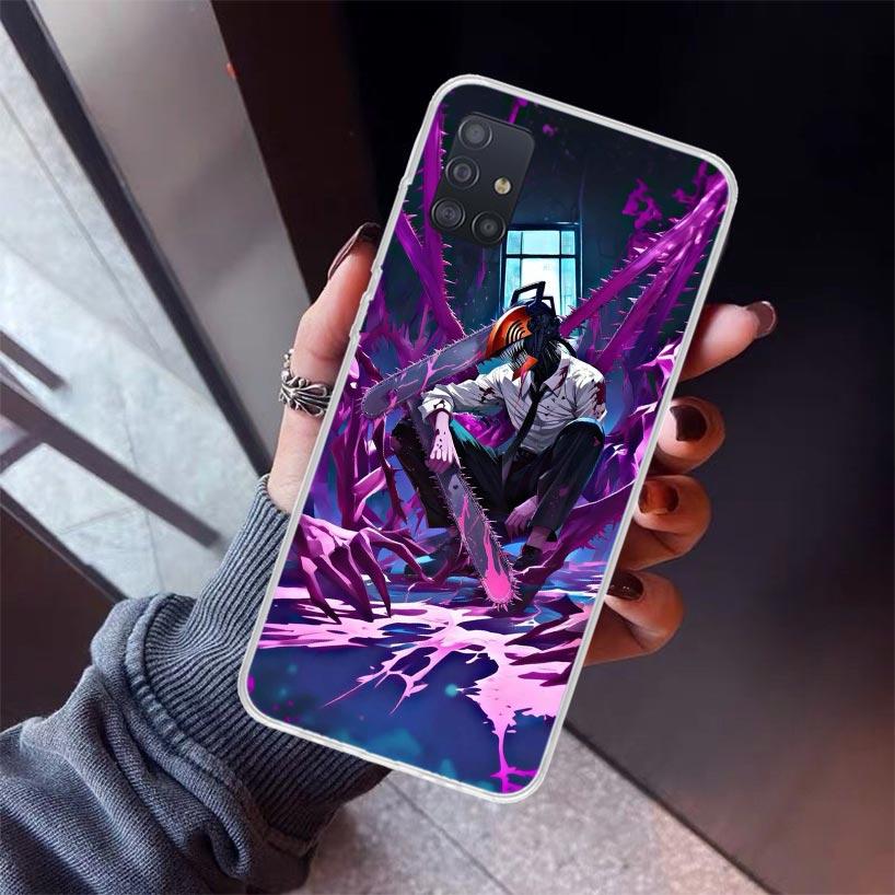 C-Chainsaw Mans Denji Phone Case For Samsung Galaxy A12 A52S A42 A32 A22 A51 A50 Note 20 Ultra 10 S10 Plus A71 A70 A31 A30 A10S