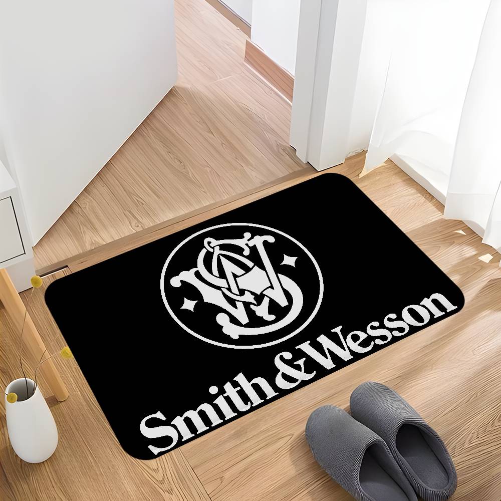 GUN Smith Wesson Entrance Door Mat Nordic Style Home Doormat Bathroom-Toilet Mats Bedroom Hotel Decor Mat