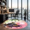 Wicked Printed Round Rug Carpet Chair Rug Area Rug Entryway Doormats,for Office Chair Living Room Bedroom Kitchen Room.