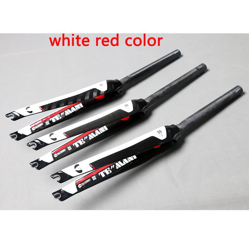 New TEMANI 700C Racing Road bike 3K UD 12K full carbon fibre bicycle fork carbon front fork Track Fixed Gear hard fork 4 colors