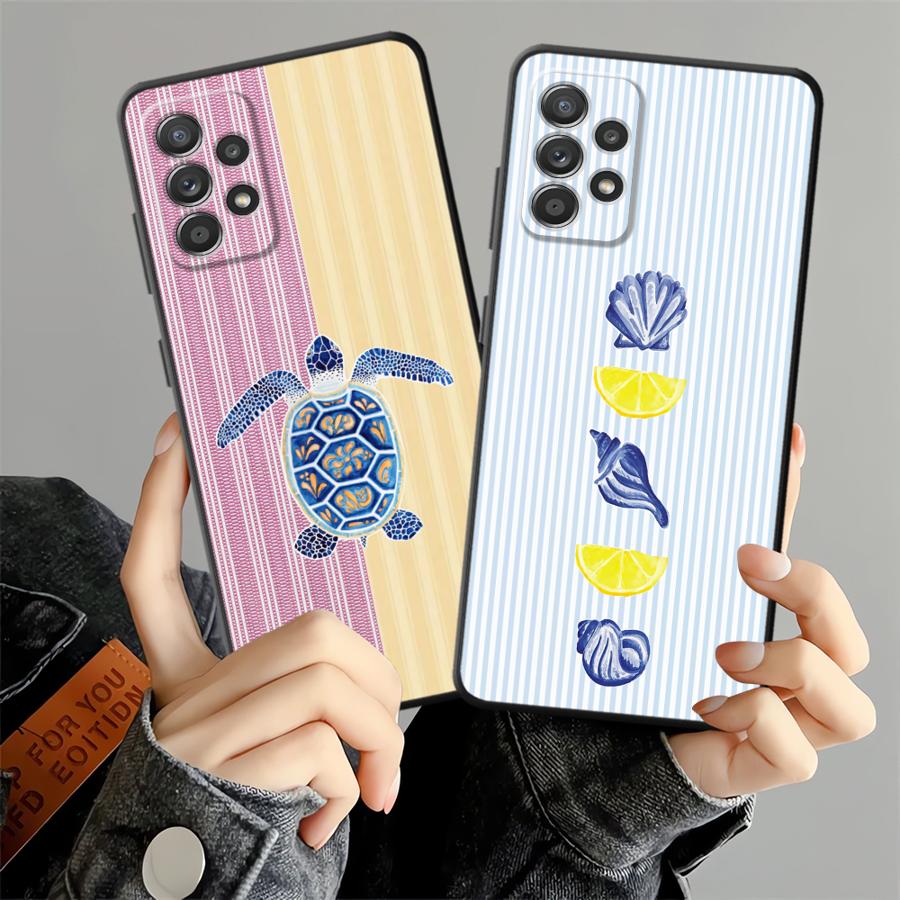 Чехол для Samsung Galaxy A03 A05 A01 A02 A06 Note 20 Ultra 9 10 A50 A70 A10 A20 A30 A40 A04 Мягкая задняя крышка телефона Морские животные