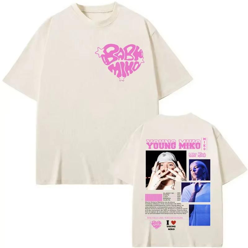 Young Miko Baby Miko Merch Tshirt Unisex Women Fashion Aesthetics Short Sleeve T Shirt Summer Casual Loose Pure Cotton Tshirts