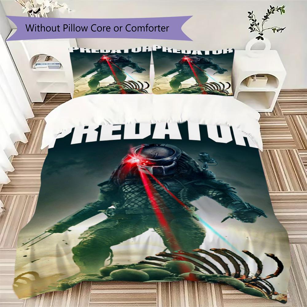 Predator Pattern Bedding,Quilt Set Quilt Cover Pillowcase Home Birthday Gift (1*duvet cover+2*pillowcase,without core)SSJT0917043