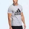 adidas Спортивная футболка с круглым вырезом и принтом, мужская, серая ED9607