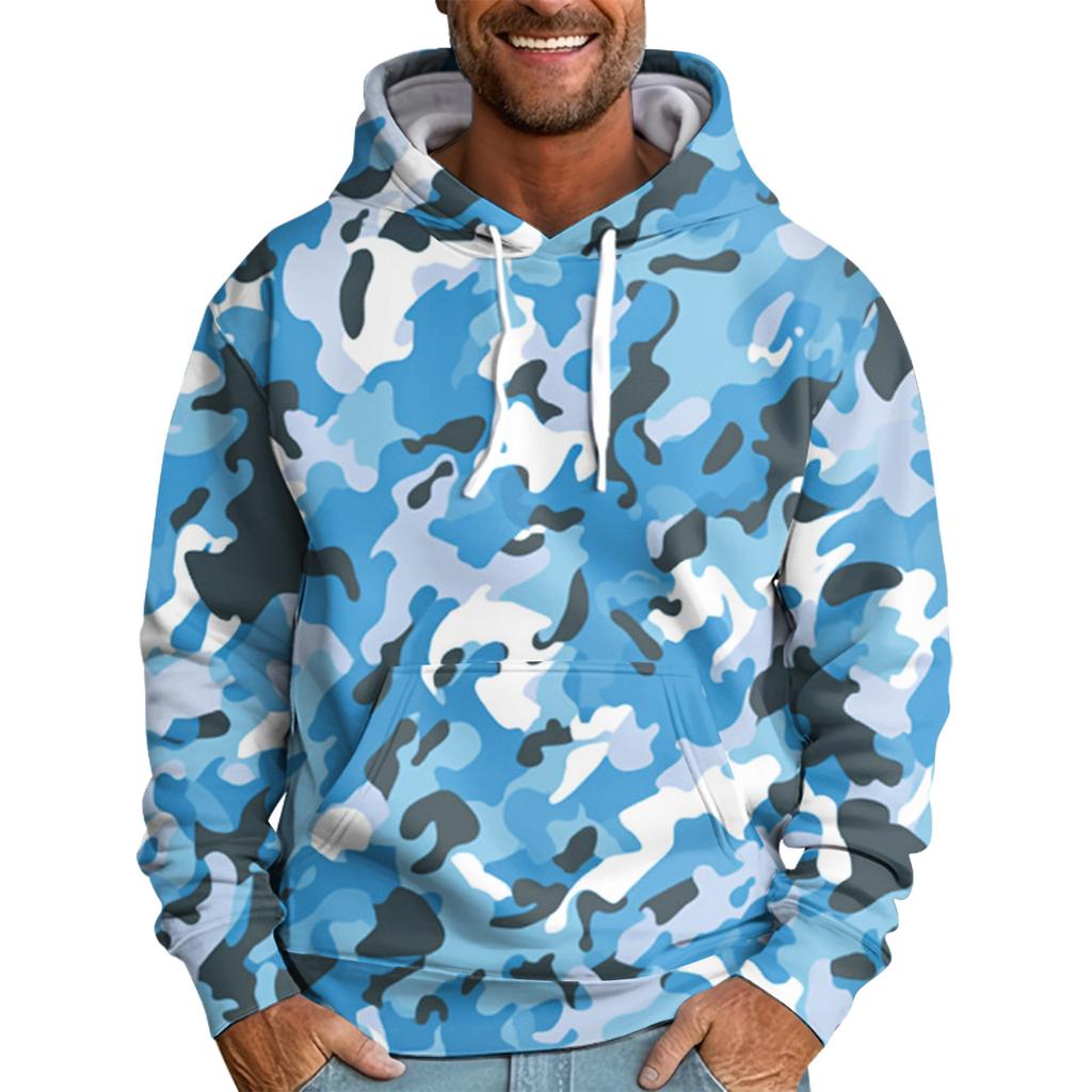 Men's Loose Printed Hooded Sweatshirt Men's Casual Fashion Sports Sweatshirt