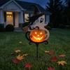 Ретро Стиль Садовый Знак Хэллоуин Садовый Колышек, Металлическая Ведьма Тыква Ржавчиностойкие Уличные Колышки Украшение для Патио Веранды Дорожки, Подарок Садоводу