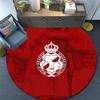 Wisla Krakow logo pattern round rug,Carpet Rug for Living Room Bedroom Playroom ,Non-slip Floor Mat,Holiday Gifts and Birthday Gifts.