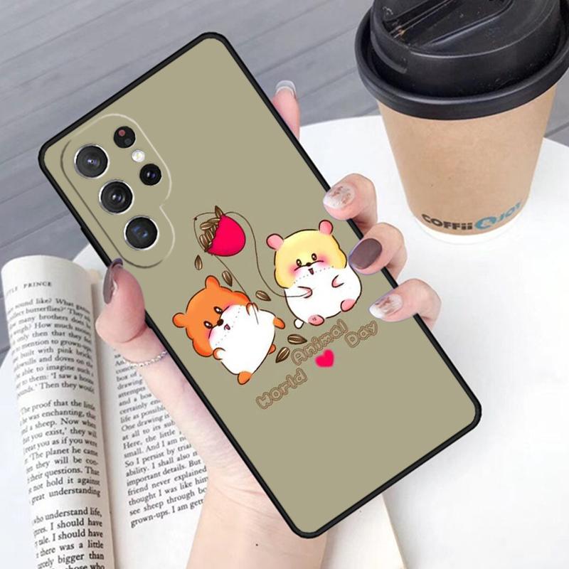 Милый Милый Питомец Хомяк Чехол для Телефона Обложка Для Samsung Galaxy S24 S25 Ultra S21 S22 Ultra S10E Note 10 Plus Note 20 FE S23