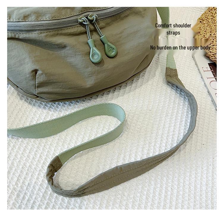 Сверхлегкая водонепроницаемая нейлоновая сумка кроссбоди - Женская большая вместимость, универсальная подмышечная сумка-седло