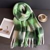38*240Cm Plaid Fashion Rainbow Color Designer Women Winter Scarf Thicken Warm Tassle Neckerchief Shawls Cashmere Wrap Pashmina