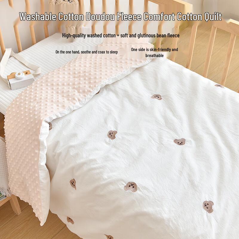 Mling Cartoon Bear Cotton Duvet with Removable Liner
