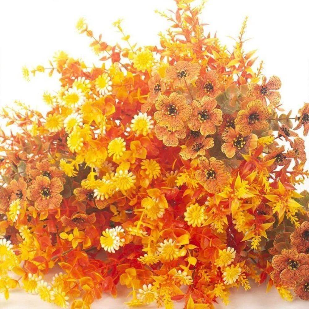 Plastic Artificial Flower Eucalyptus Leaf Decorative Floral Simulation Greenery Vase Arrangement
