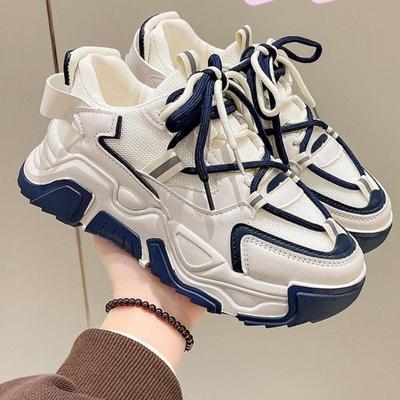 Модная женская обувь 2024 года, новая модная дышащая сетчатая универсальная повседневная обувь, женская обувь на шнуровке, на платформе, кроссовки для женщин, Zapatos Mujer