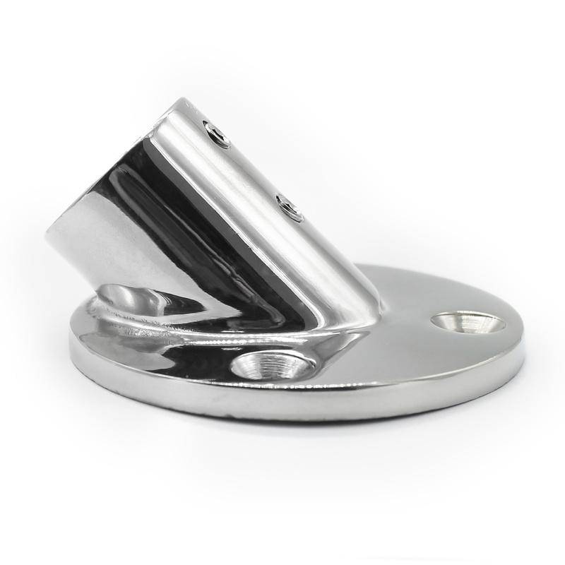 316 нержавеющая сталь 45 градусов поручень для палубы лодки поручни круглое основание для 1" труба части лодки аксессуары