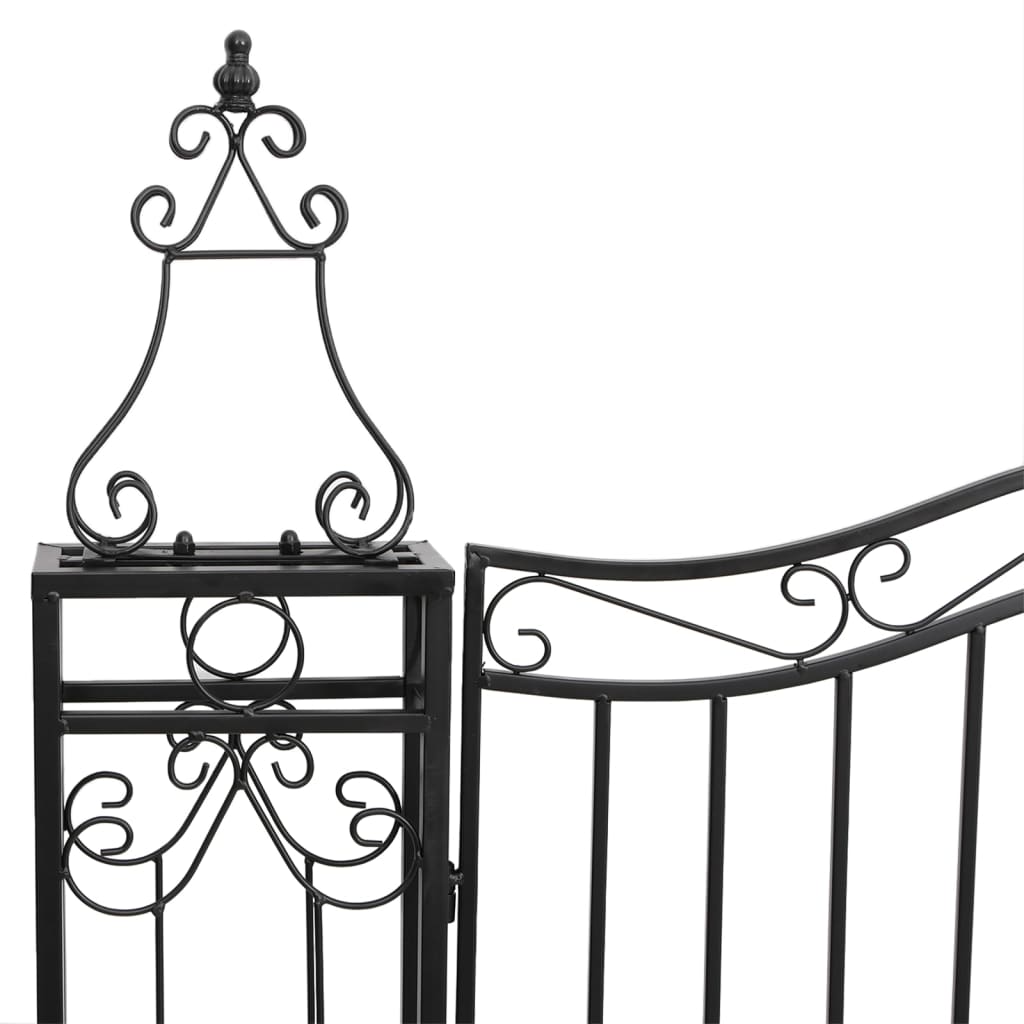 Garden Gate Black 121 x 8 x 150 cm Wrought Iron