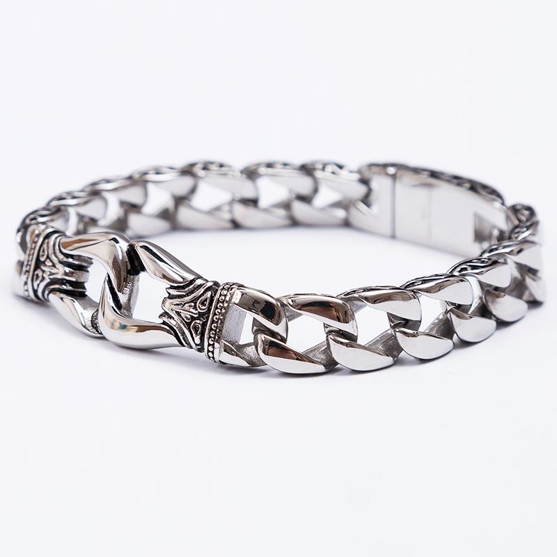 Винтажный мужской браслет из нержавеющей стали с подвеской для мужчин, тотемная цепочка, мужские браслеты, браслеты на руку, ювелирные изделия в стиле викингов, манненская повязка на руку