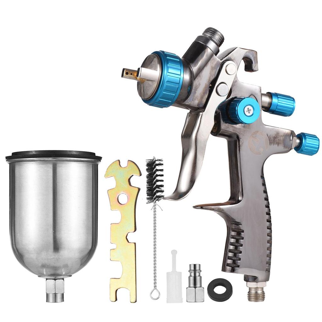 LVLP воздушный распылитель с гравитационной подачей, мини-пистолет для распыления краски, комплект, сопло 1,3 мм, чашка для жидкости, 600 мл, распылитель воздушной краски