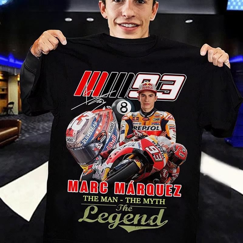 2025 Summer New MOTO93 Men Marquez Motorcycle Memorial T-Shirt Racing Suit Motorcycle Suit Cotton Short-sleeved Unseix T-shirt