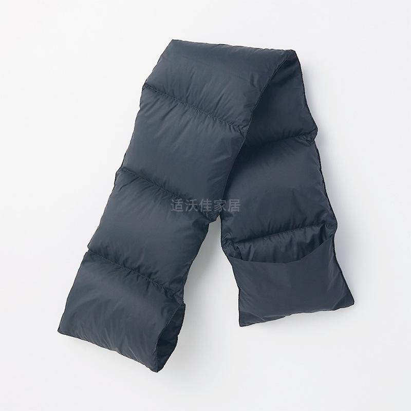 Japanese-style Portable Light and Thin Down Scarf, Scarf, Warm and Windproof, Light and Solid Color Adult Scarf, Children's Scarf