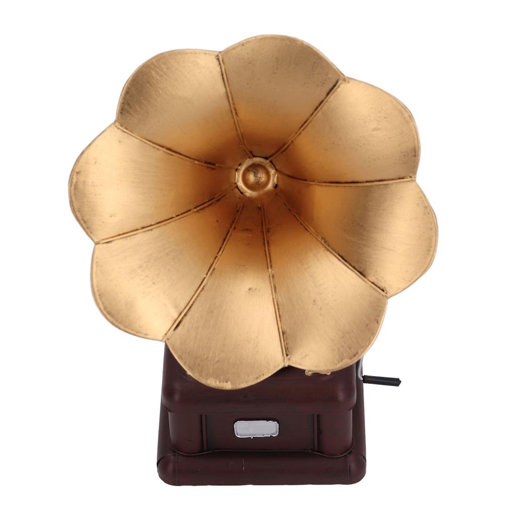 Vintage Phonograph European Ornaments Gramophone Decorative Iron Record Player Model Crafts for