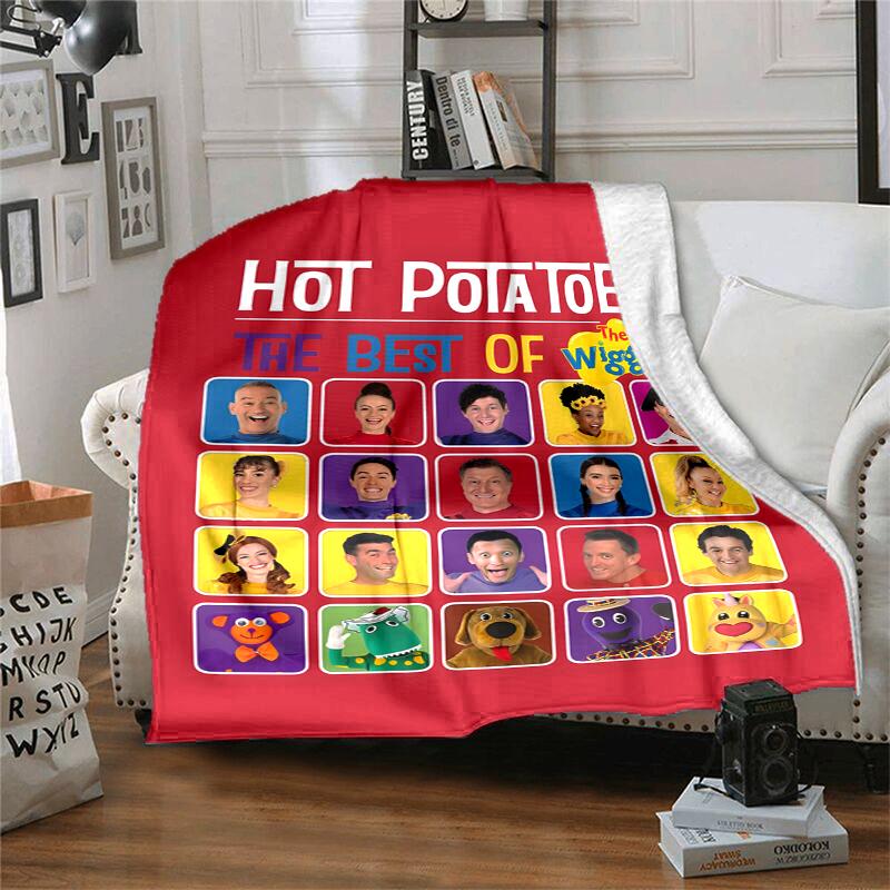 The Wiggles Flannel Blanket Soft Warm All-Season Throw, Design for Camping, Car Travel, Hiking Sofa, Bed, Office Perfect Gift for Parties