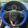 Для Mazda 3 Axela 6 Atenza Mazda 2 CX-3 CX-5 2013-2016 Черно-синяя кожаная оплетка руля с ручной прошивкой, противоскользящая