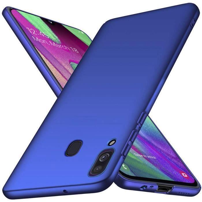 Protective Case - PROSHOP - for Samsung A20e - Liquid Silicone - Anti-Shock - Blue