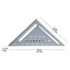 Fonney Large Triangle Ruler, Woodworking Triangle Ruler, Aluminum Alloy Precision Triangle Ruler, Wear-Resistant Triangle Ruler for Hobbies, Thick Tri