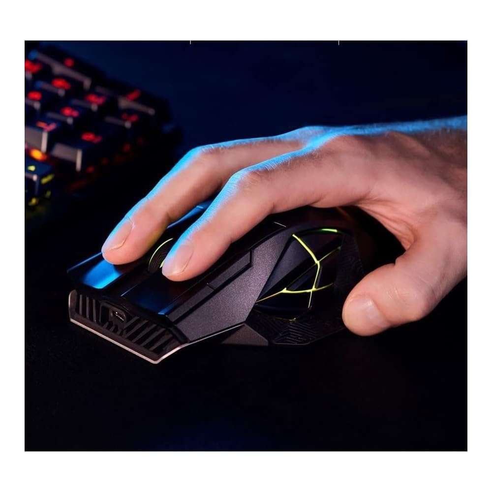 ASUSTek ROG Spatha X MMO Wireless Gaming Mouse, 19,000dpi, 12 Programmable Buttons, Dual-Mode Connection, Up to 67 Hours of Battery Life, ROG Microswi