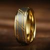 Fashion 8mm Men Stainless Steel Celtic Dragon Rings Inlay Orange Carbon Fiber Rings For Men Women Wedding Band Jewelry