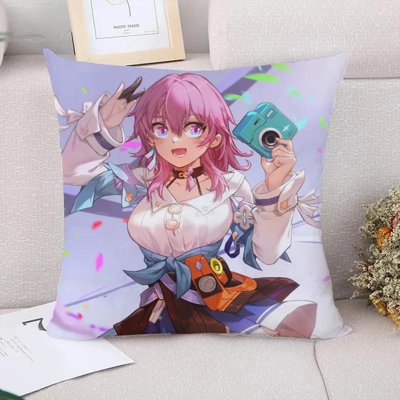 Couple Pillow Pillowcases Honkai Star Rail Cushion Cover Pillowcase Pilow Cases Sofa Cushions Covers for Bed Pillows