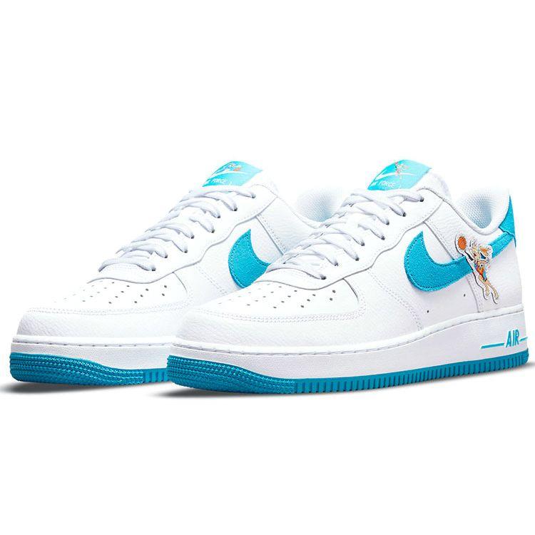 Space Jam x Nike Air Force 1 07 Low Hare Мужские Кроссовки Белые Светло-Голубые DJ7998-100