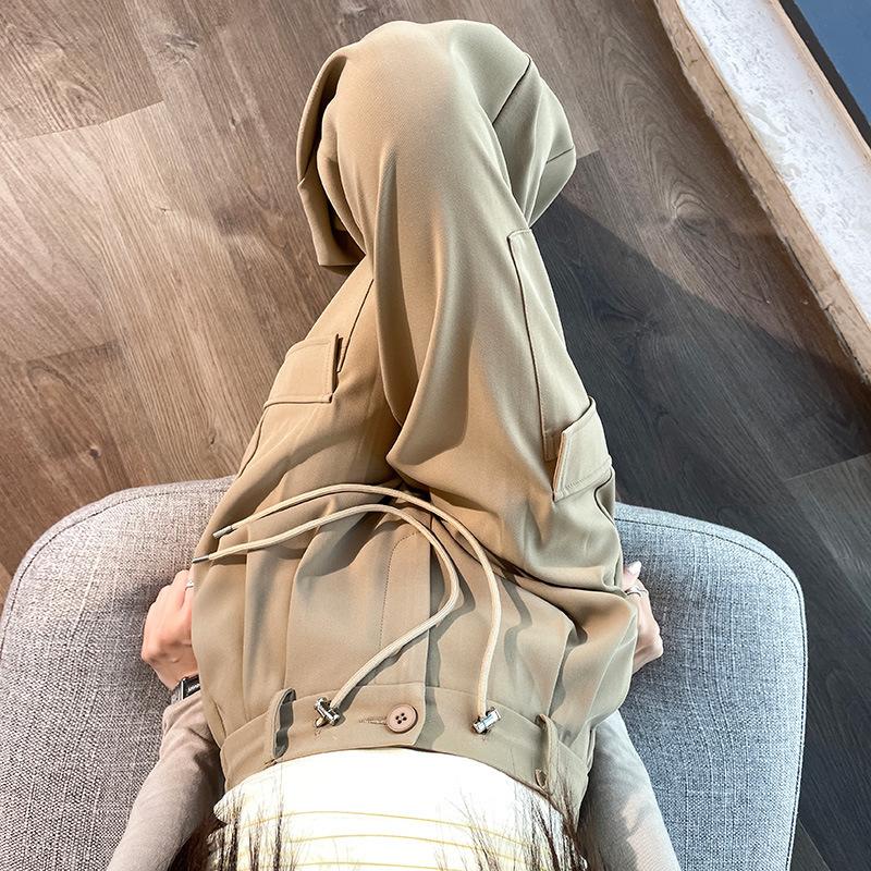 Повседневные брюки на осень и зиму, узкая версия, широкие брюки для работы, эластичная талия, свободные женские брюки в стиле хай-стрит, зауженные брюки с высокой посадкой