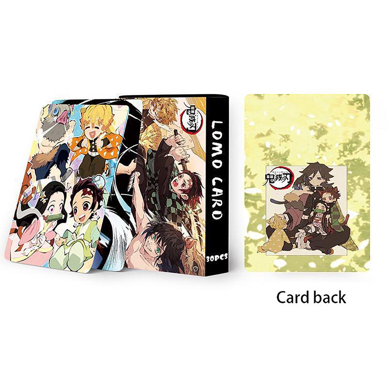 30 шт. карточные игры с открытками, сообщением, подарок для фанатов, коллекция игрушек, Demon Slayer, японское аниме, карта Lomo