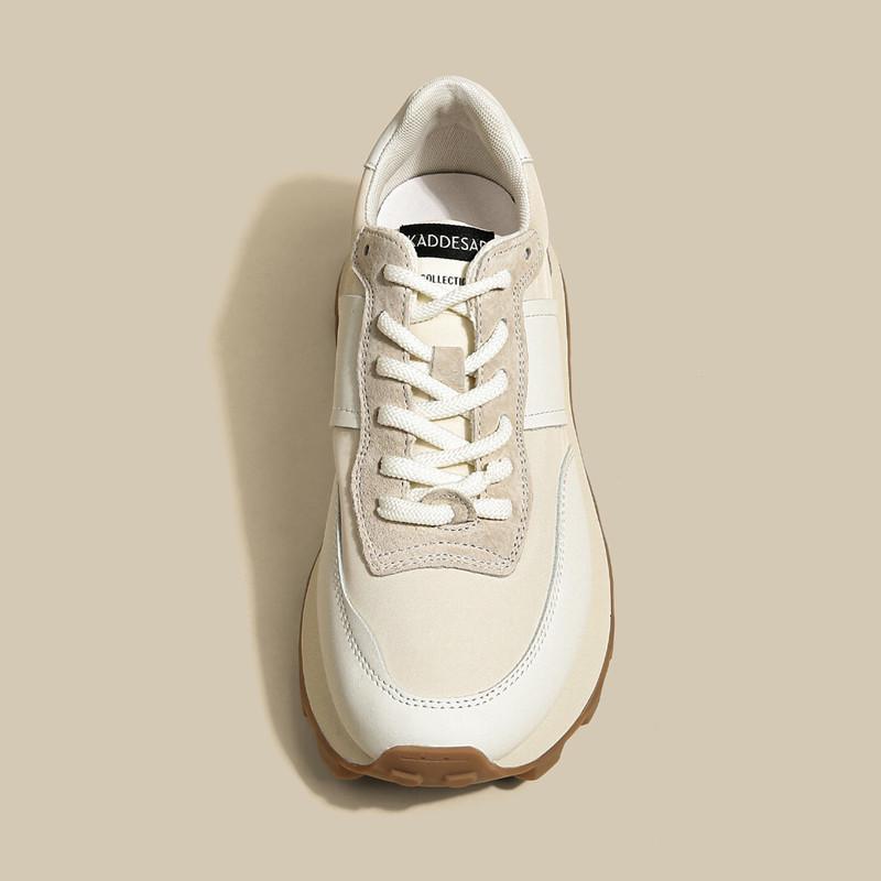 Женская спортивная обувь Ruoji Soft Leather Forrest Gump - осенние модные повседневные кроссовки для бега