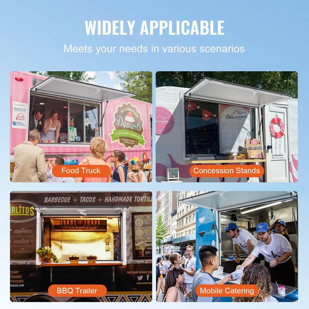 36"L x 36"W Concession Stand Serving Window Food Truck Service Awning