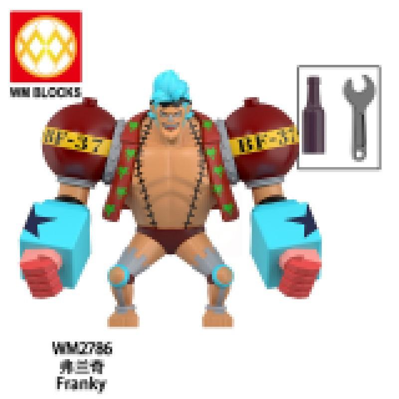 One Piece Franky Hawk Eye Mini Action Figure Building Blocks Set WM6192 Anime Puzzle Toy for Kids Gift