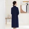 Troyman Women's Navy Wool Blend Business Overcoat