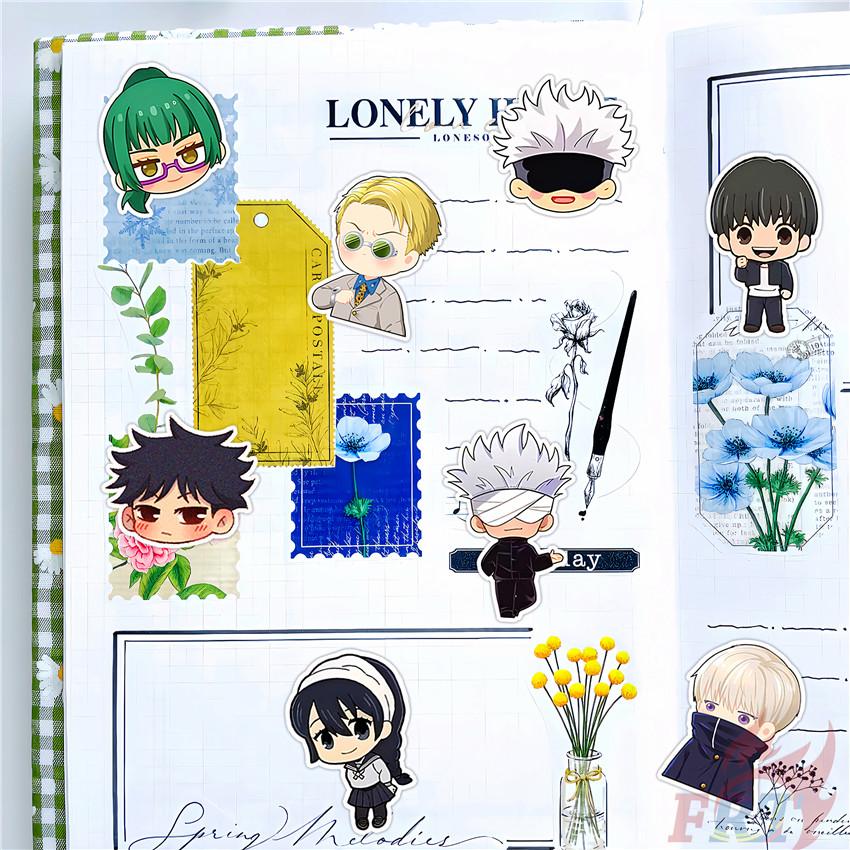 100Pcs/Set Q Jujutsu Kaisen Mini Diary Manual Stickers DIY Scrapbooks Album Decor Decals Stickers