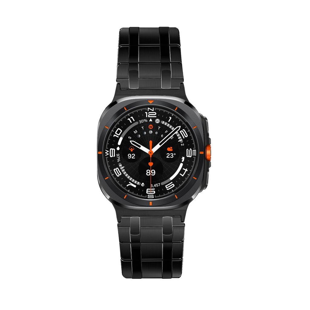 Magnetic Watch Band for Samsung Galaxy Watch8 Classic 46mm/8 44mm/40mm Double Row Design Stainless Steel Metal Strap