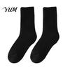 Thermal Insulated Socks for Cold Weather Women Thickened Winter Socks, Solid Color Mid Calf Fleece Lined Anti Slip Ribbed Daily Crew Weather,