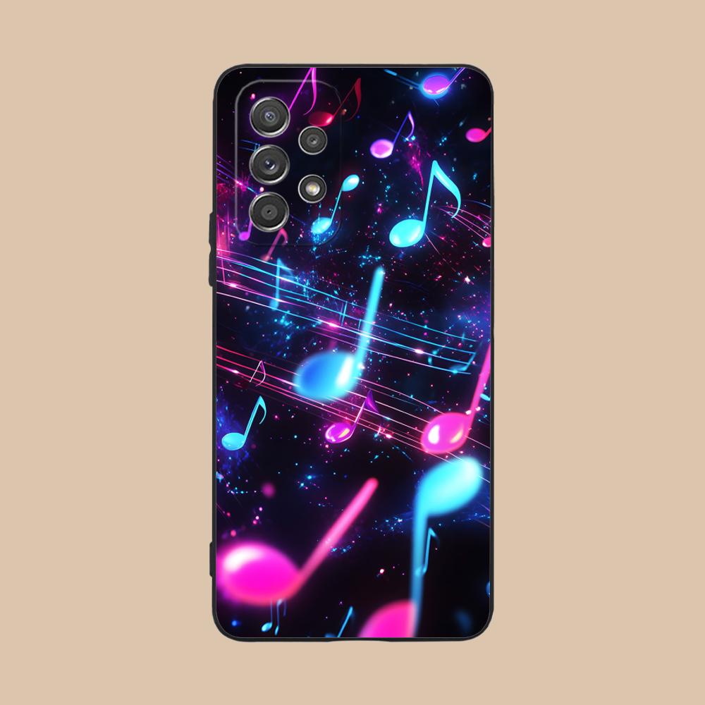 Чехол для телефона Samsung Galaxy A56 55 54 53 52 51 36 35 34 23 16 15 5G с нотами Красочный Чехол Роскошный Красивый